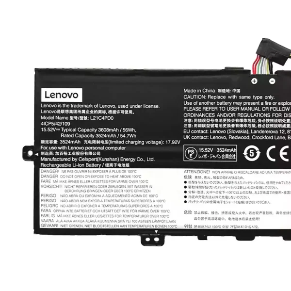 Batteria per computer portatile LENOVO L21B4PD0 L21C4PD0 L21M4PD0 - immagine 3
