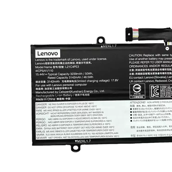 Batteria per computer portatile LENOVO L21C4PE3 L21M4PE4 - immagine 3