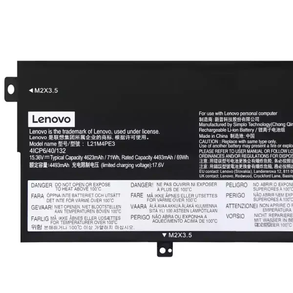 Batteria per computer portatile Lenovo L21M4PE3 L21L4PE3 - immagine 3