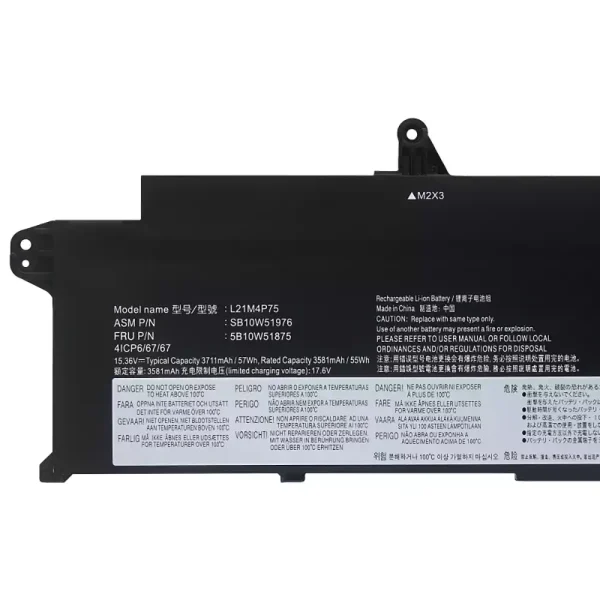 Batteria per computer portatile LENOVO L21B4P71 L21M4P75 L21C4P75 L21L4P73 - immagine 3