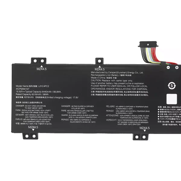 Batteria per computer portatile LENOVO L21C4PC2 L21C4PC3 L21D4PC2 L21M4PC5 L21M4PC6 - immagine 3