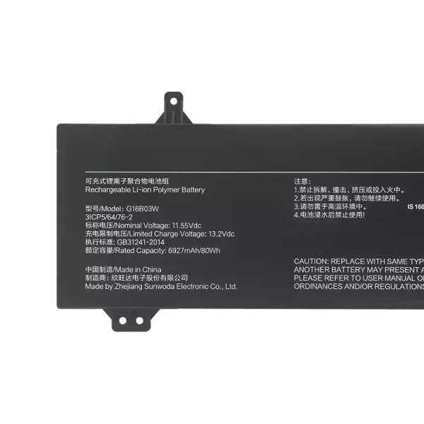 Batteria per computer portatile G16B03W,Redmi G Pro 2022/Redmi G Pro 2024 - immagine 3