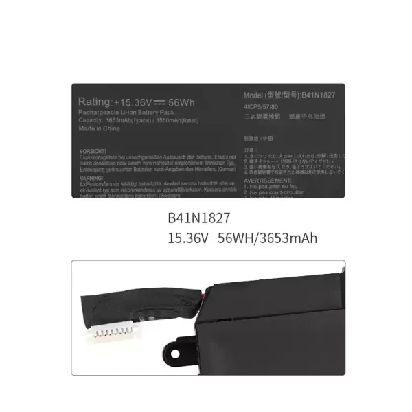 Batteria per computer portatile ASUS B41N1827 - immagine 2