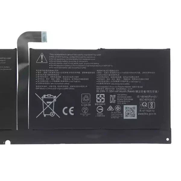 Batteria per computer portatile 96BTA016H 96BTA015H DYNC01,Microsoft Surface Pro 8 1983 1982 - immagine 3