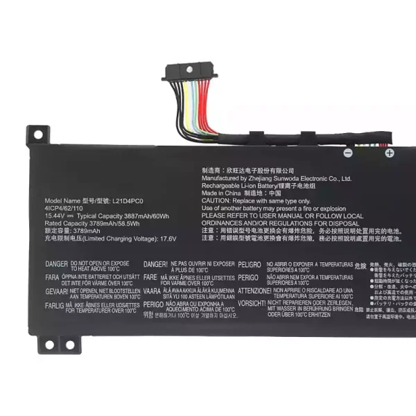 Batteria per computer portatile Lenovo L21M4PC0 L21C4PC0 - immagine 3
