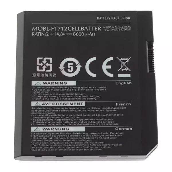 Batteria per computer portatile DELL Alienware M17x L062056 MOBL-F1712CELL