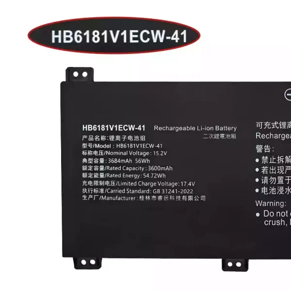 Batteria per computer portatile HUAWEI HB6181V1ECW-41 - immagine 3