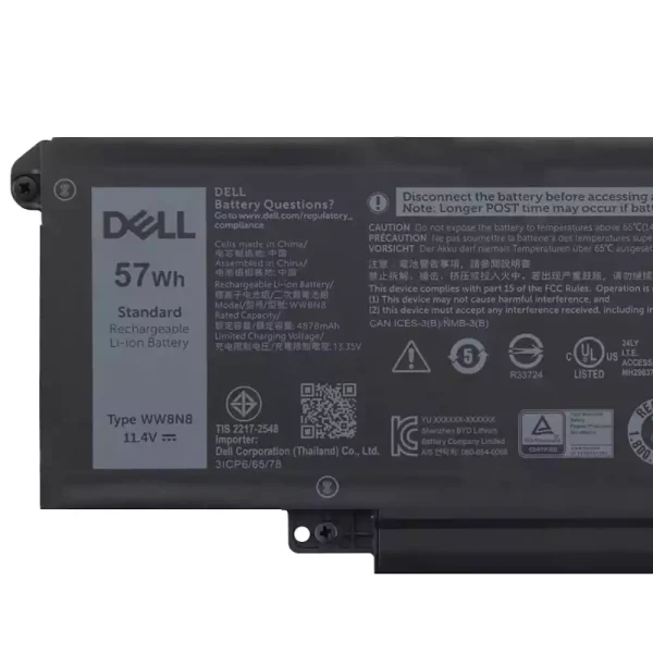 Batteria per computer portatile DELL WW8N8 66DWX - immagine 3