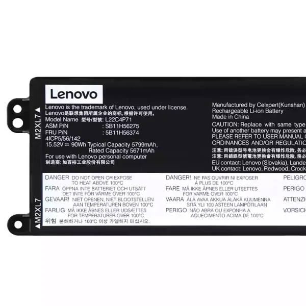 Batteria per computer portatile LENOVO L22C4P71 L22M4P71 - immagine 3