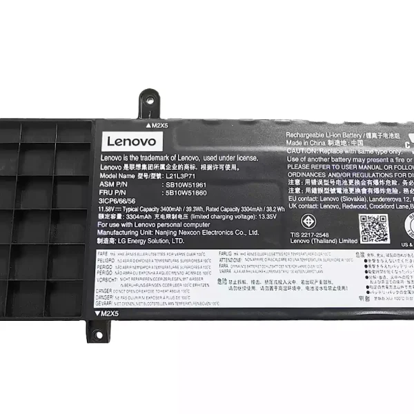 Batteria per computer portatile LENOVO L21L3P71 L21C3P71 L21M3P71 - immagine 3