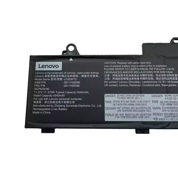 Batteria per computer portatile Lenovo L23D3P72 L23M3P70 L22D3P71 - immagine 2