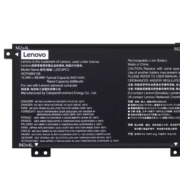 Batteria per computer portatile LENOVO L22C4PC3 L22D4PC3 L22M4PC3 - immagine 3