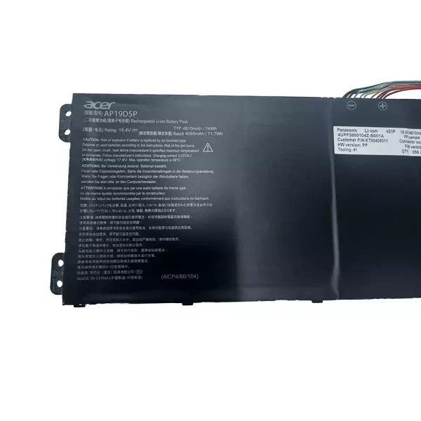 Batteria per computer portatile ACER AP19D5P - immagine 3