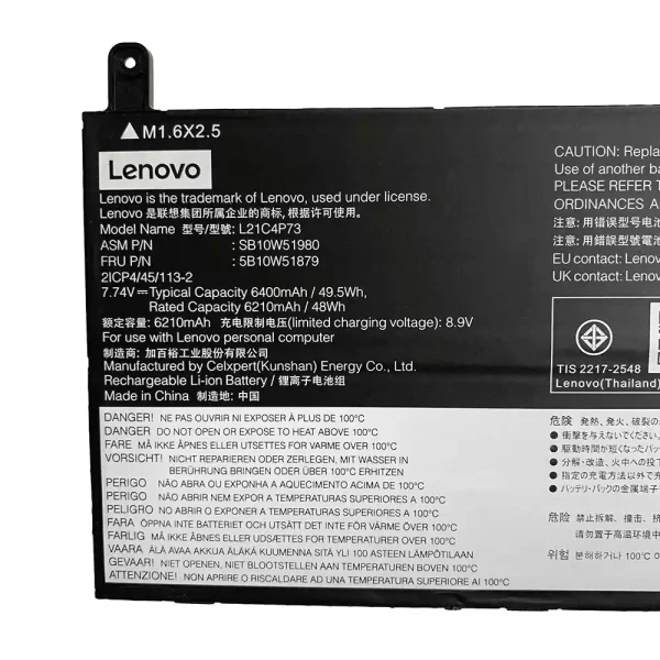 Batteria per computer portatile LENOVO L21M4P73 L21C4P73 - immagine 2
