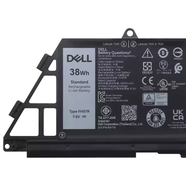Batteria per computer portatile DELL FH97R 76KVG 599M7 - immagine 3