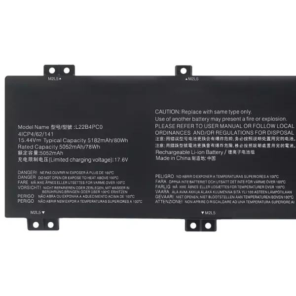 Batteria per computer portatile LENOVO L22B4PC0 L22M4PC0 L22D4PC0 L22C4PC0 L22X4PC0 - immagine 3