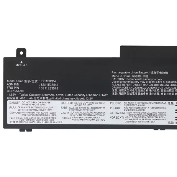 Batteria per computer portatile LENOVO L21M3PD4 - immagine 3