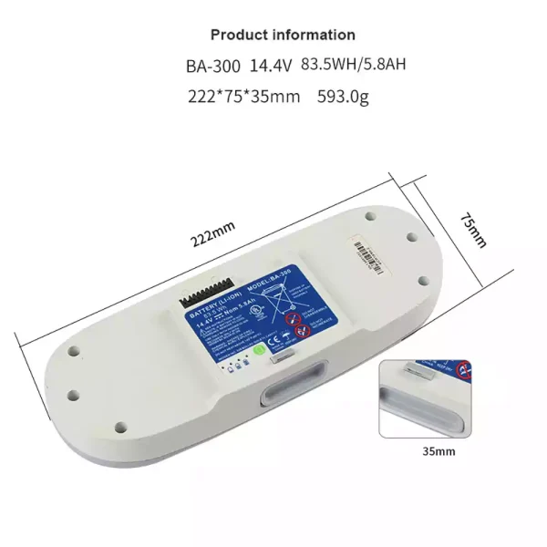 Batteria di ricambio per Inogen BA-200 BA-300 BA-400 BA-500 - immagine 2
