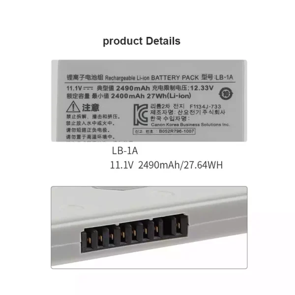 Batteria di ricambio per Canon CXDI-401C CXDI-401G CXDI-50G CXDI-501C CXDI-55G - immagine 3
