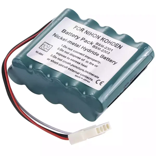 Batteria di ricambio per Nihon Kohden BSM-2300 BSM-2300A,BSM-2300K,BSM-2301,BSM-2301A,BSM-2301C,BSM-2301K,BSM-2303,BSM-2303C,BSM-2303K,BSM-2304,BSM-2304A - immagine 2