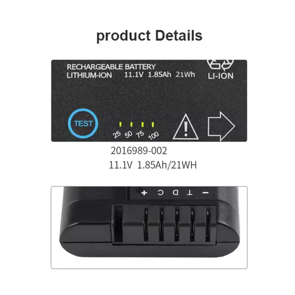 Batteria di ricambio per GE 2016989-002 2016989-003 DR203 Solar 8000i - immagine 2