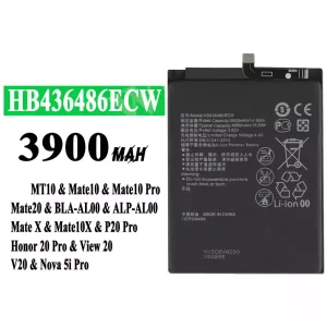 Batteria HB436486ECW per HUAWEI Mate 10/Mate 10 Pro/Mate 10X/Mate 20/P20 Pro/P20 Pro Leather Limited Edition/Honor 20 Pro/Honor View 20/Honor V20/Nova 5i Pro/Nova 5z