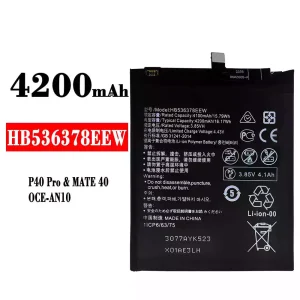 Batteria HB536378EEW per HUAWEI P40 Pro/Mate 40/TD Tech M40/Mate 40E