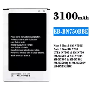Batteria EB-BN750BBE EB-BN750BBC per Samsung Note 3 Neo