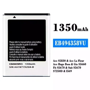 Batteria EB494358VU per Samsung Ace S5830