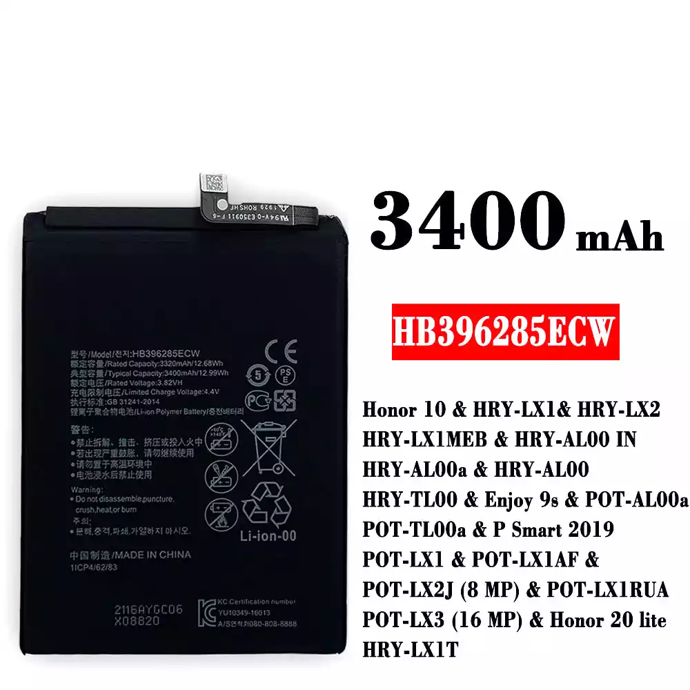 Batteria HB396285ECW per HUAWEI Honor 10 / Enjoy 9s / Honor 20 lite