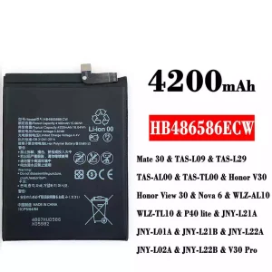 Batteria HB486586ECW per HUAWEI Mate 30 / Honor V30 /Honor View 30 / Nova 6 / P40 lite / V30 Pro