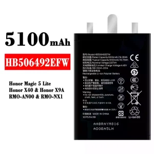 Batteria HB506492EFW per HUAWEI Honor Magic 5 Lite / Honor X40 / Honor X9A