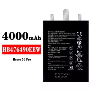 Batteria HB476490EEW per HUAWEI Honor 50 Pro