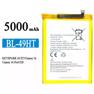 Batteria BL-49HT per Tecno KE7 / SPARK 6 / Camon 16 /Camon 16 Pro