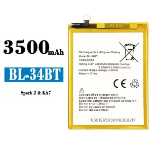 Batteria BL-34BT per Tecno KA7 / Spark 2