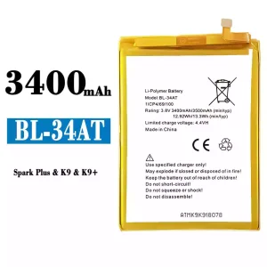 Batteria BL-34AT per Tecno Spark Plus / K9 / K9+