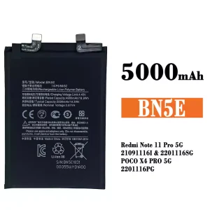 Batteria BN5E per Xiaomi Redmi Note 11 Pro 5G / POCO X4 PRO 5G