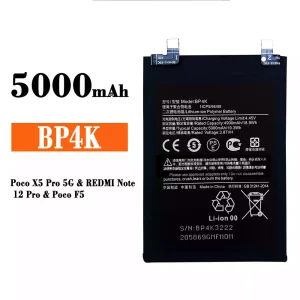 Batteria BP4K per Xiaomi Poco X5 Pro 5G / REDMI Note 12 Pro / Poco F5