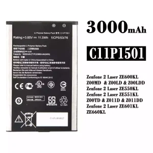 Batteria C11P1501 per Asus Zenfone 2 Laser ZE600KL /ZE601KL/ZE550KL / ZE551KL