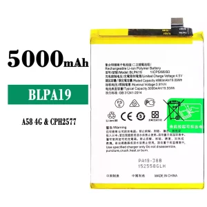 Batteria BLPA19 per OPPO A58 4G / A38 / A79 5G