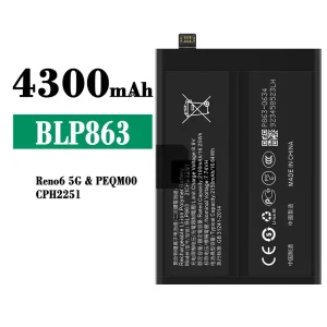 Batteria BLP863 per OPPO RENO 6 5G