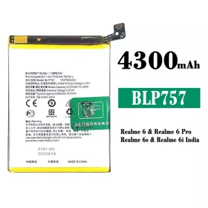 Batteria BLP757 per OPPO Realme 6 / Realme 6i India / Realme 6 pro / Realme 6s