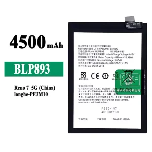 Batteria BLP893 per OPPO Reno 7