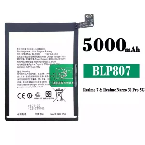 Batteria BLP807 per OPPO Realme 7/Realme Narzo 30 Pro