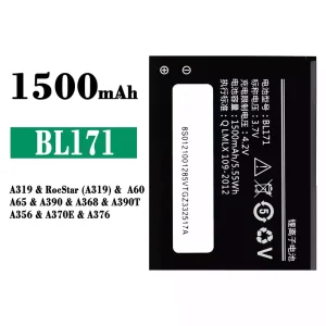 Batteria BL171 per Lenovo A319 / RocStar (A319) / A60 / A65 / A390 / A368 / A390T / A356 / A370E / A376