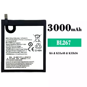 Batteria BL267 per Lenovo K6