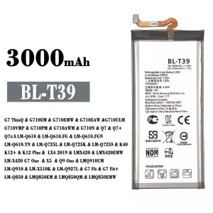 Batteria BL-T39 per LG G7 ThinQ  / Q7 / Q7+ / Q7a / K40 / K12+ / K12 Plus / Q9 One / G7 Fit / G7 Fit+