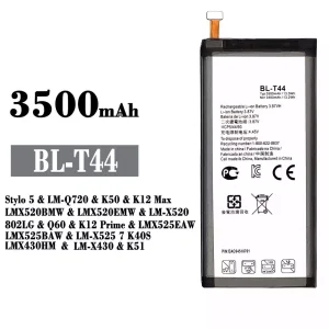 Batteria BL-T44 per LG Stylo 5 / K50 / K12 Max /Q60 / K12 Prime /LK51