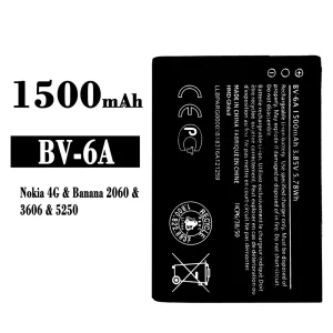 Batteria BV-6A per Nokia Banana 2060 / 3606 / 5250