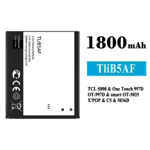 Batteria TliB5AF per Alcatel TCL S800/One Touch 997D